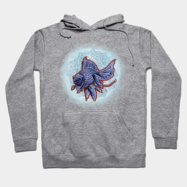 Blue Moore T-shirt Hoodie by Michael Gardner